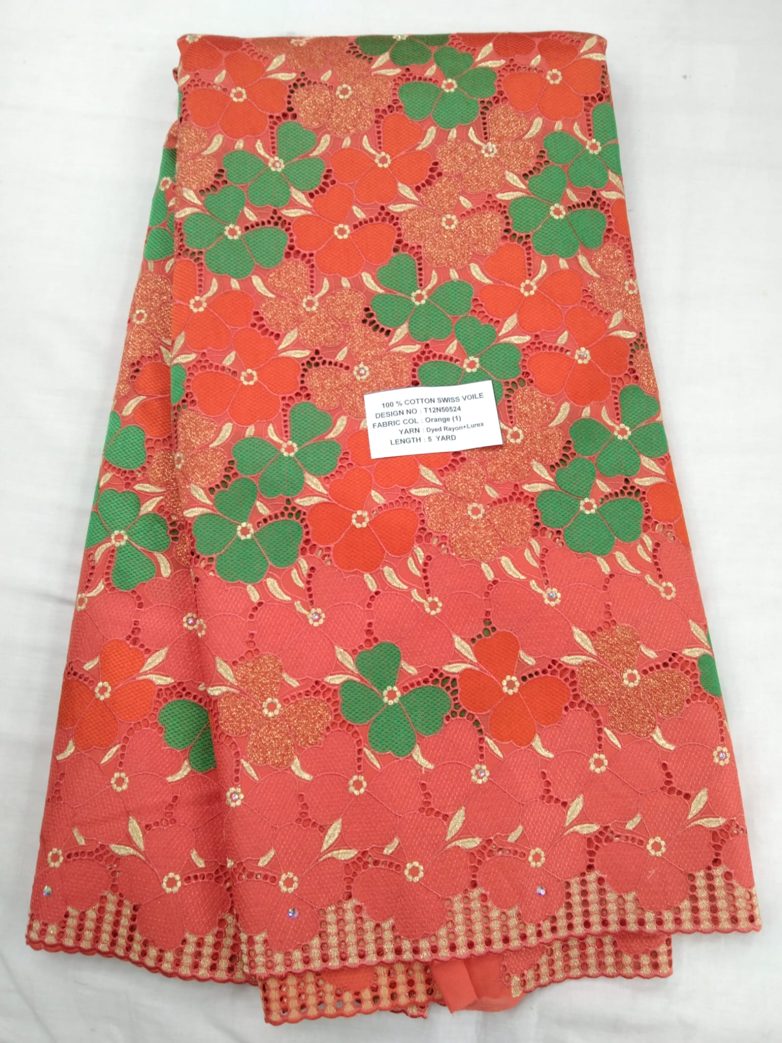 Swiss Lace Cotton Voile (Hot).
