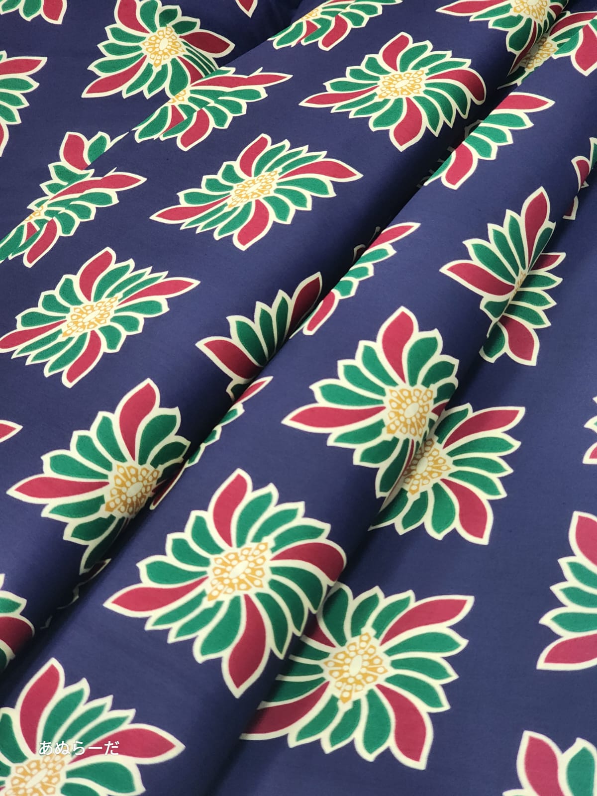Blue African Wax Print – 100% Cotton – 6 Yards